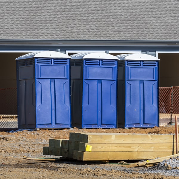 how do you dispose of waste after the portable restrooms have been emptied in Garrett